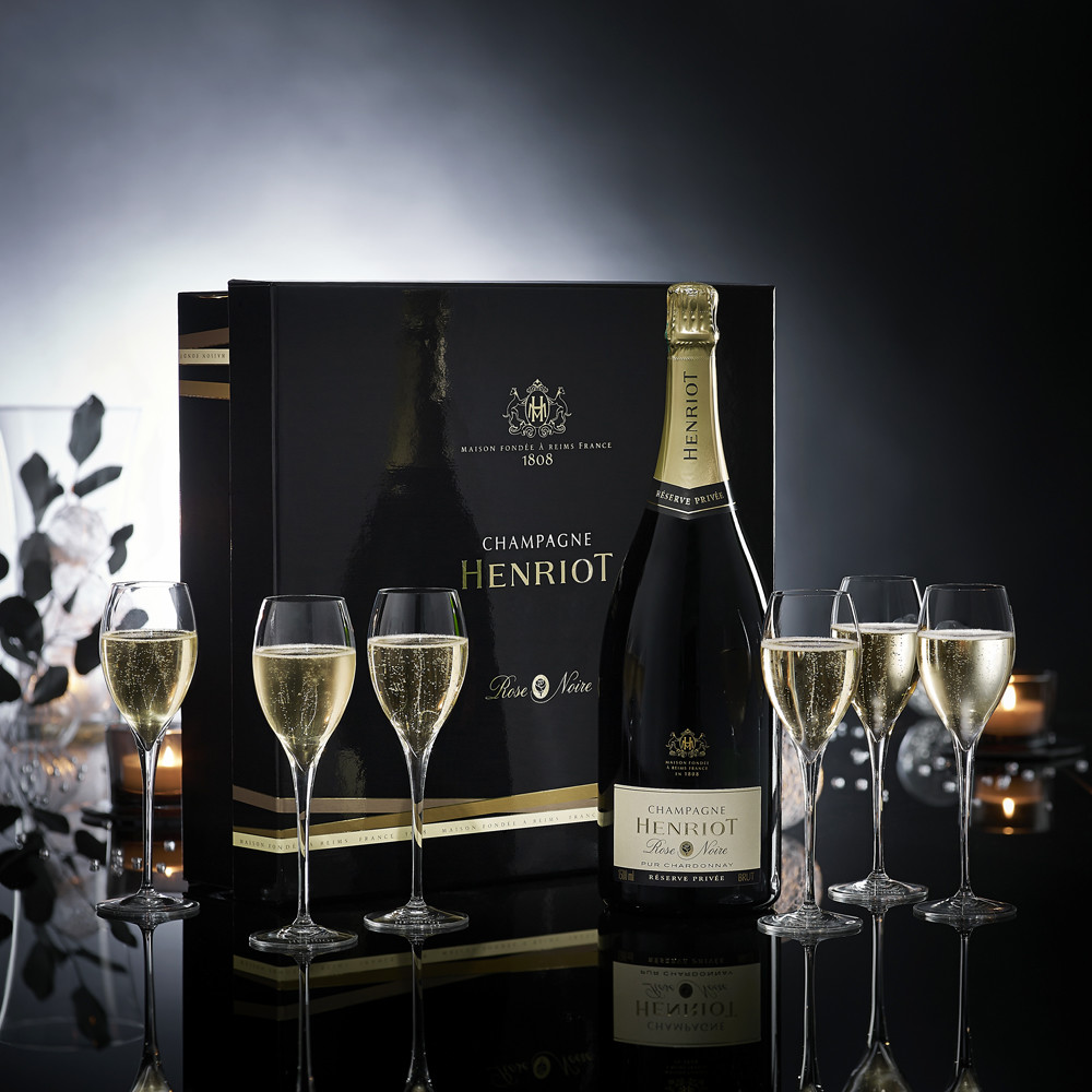 Champagne HENRIOT_V3_Coffret Grande Degustation_Magnum RNPC et 6 Flutes.jpg